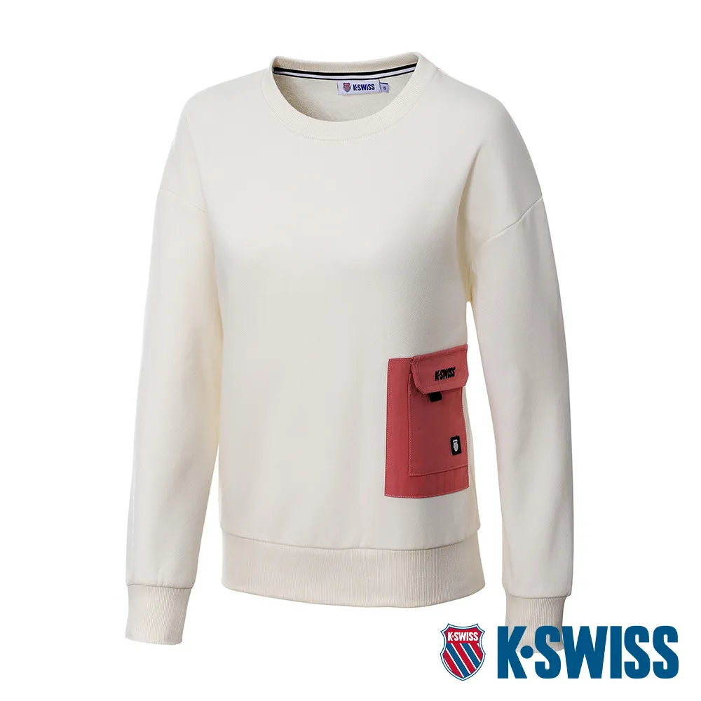 K-SWISS  Sweatshirt 圓領上衣-女-莫藍迪綠 歷史價格詳細信息