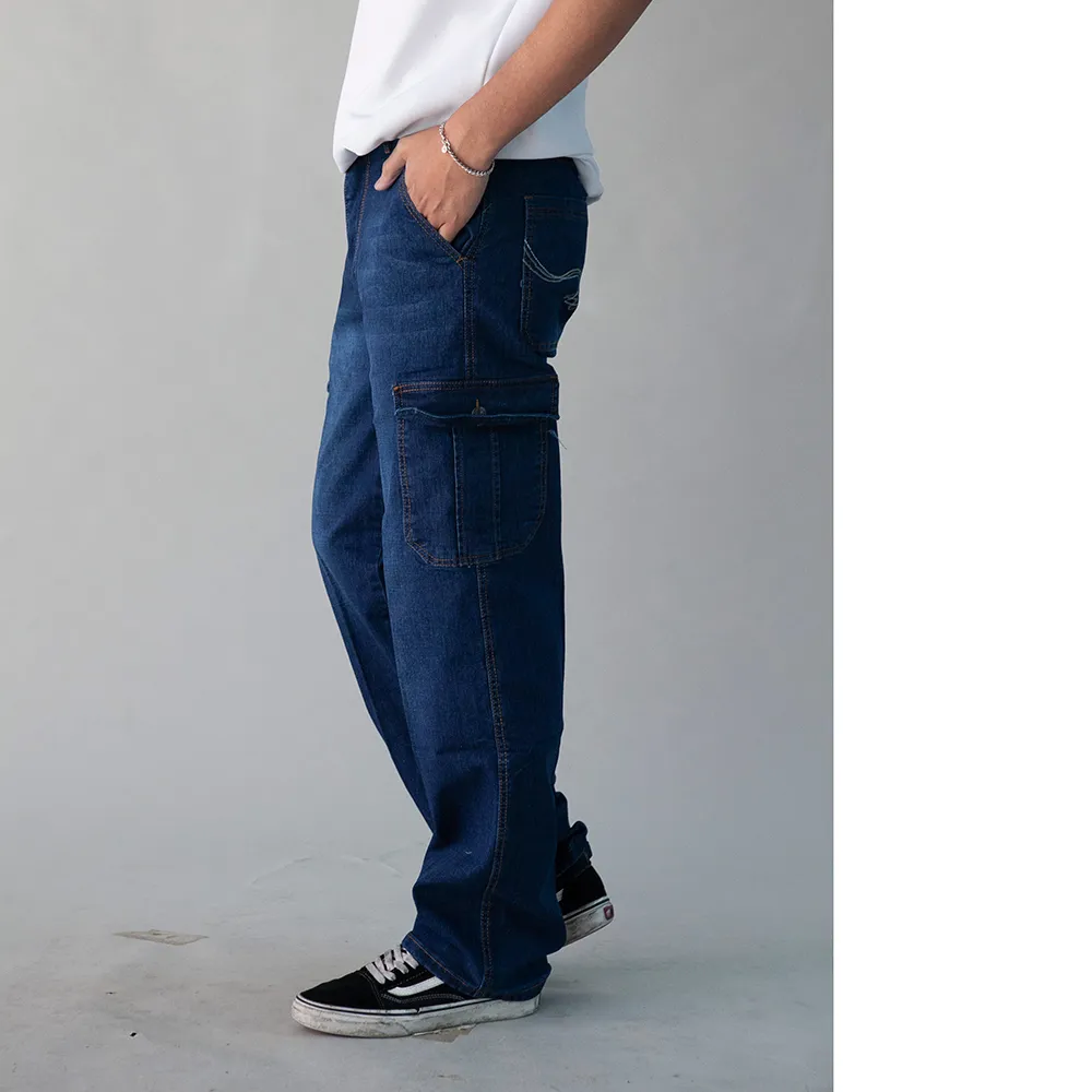 伸縮中直筒車繡口袋牛仔褲Straight Extendable Jeans(347-3106-34)深牛仔 男sun-e 歷史價格詳細信息