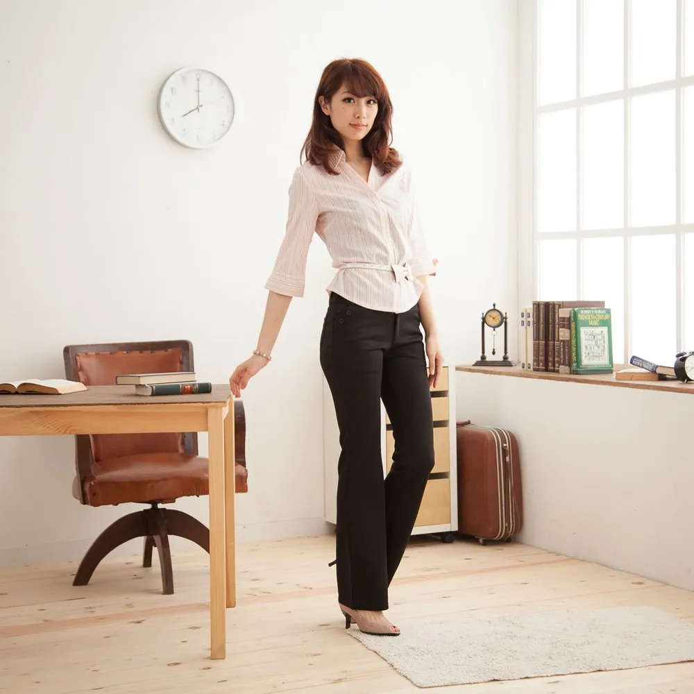 【EE-LADY】V領雙口袋紫灰直紋西裝外套 歷史價格詳細信息