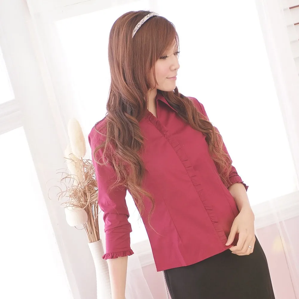 ＊EE-LADY＊OL腰帶壓扣條紋長袖襯衫 歷史價格詳細信息