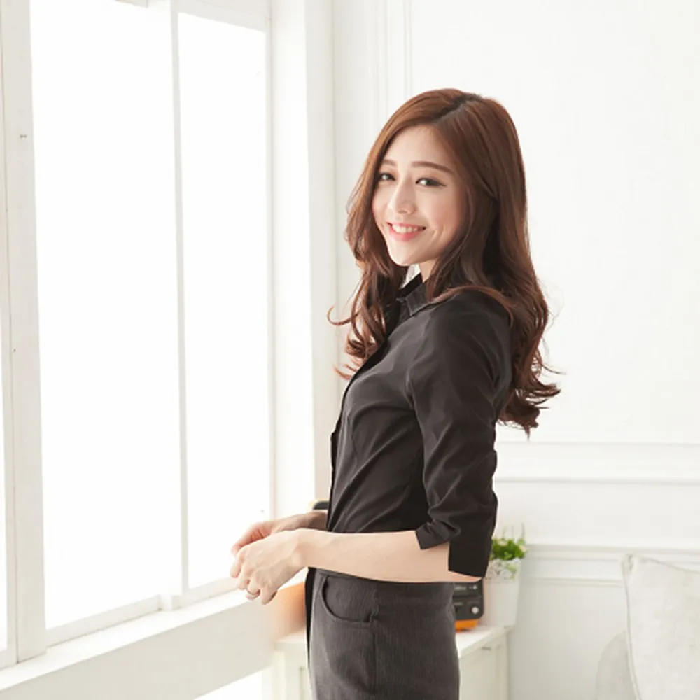 ＊EE-LADY＊OL腰帶壓扣條紋長袖襯衫 歷史價格詳細信息