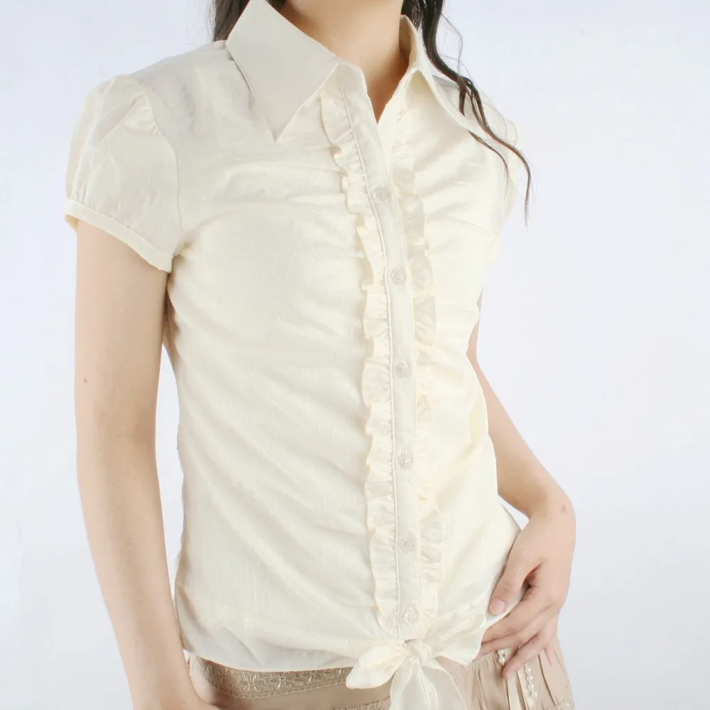 【EE-LADY】短袖斜條紋襯衫 歷史價格詳細信息