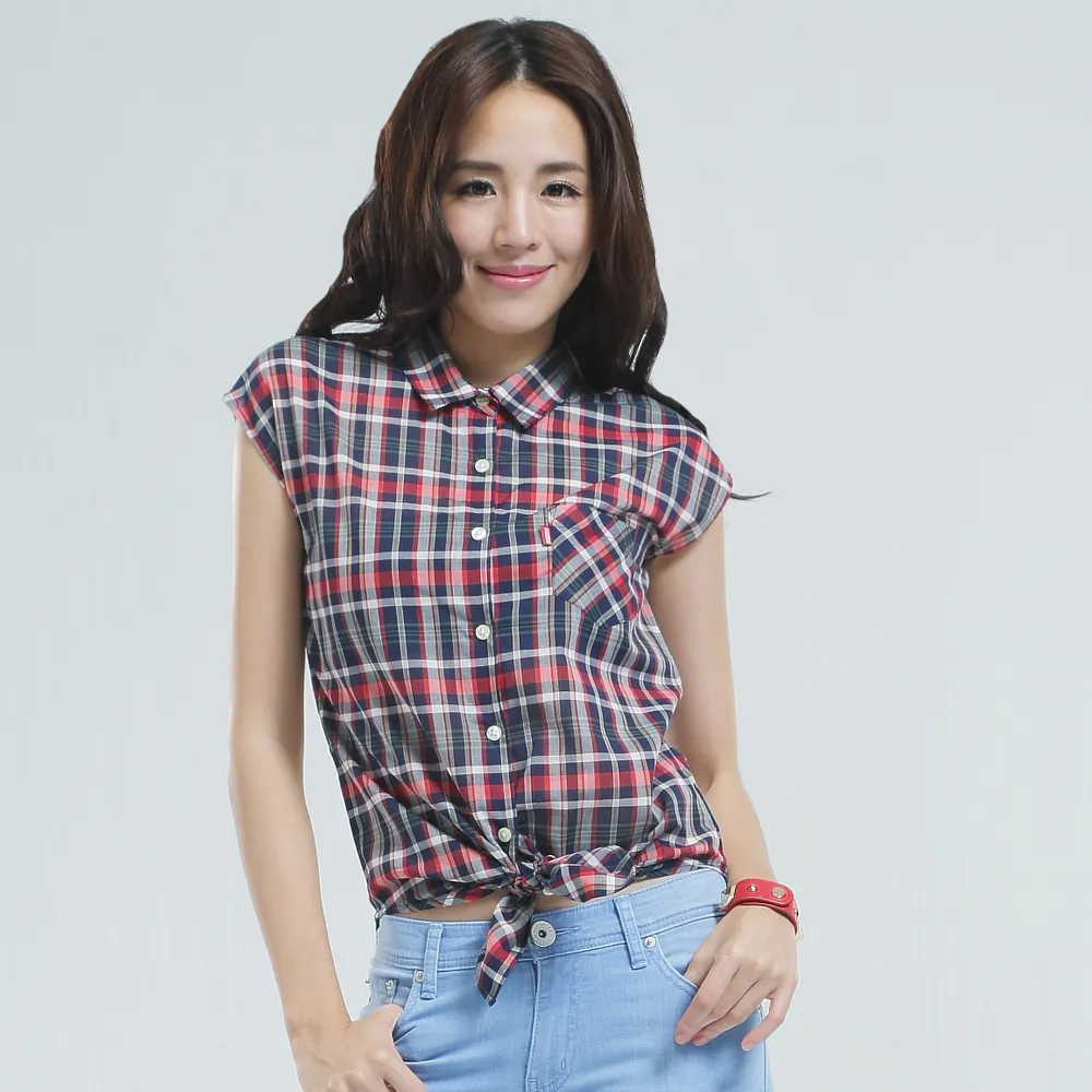 BOBSON 女款綁結式配蕾絲布襯衫(25131-53) 歷史價格詳細信息