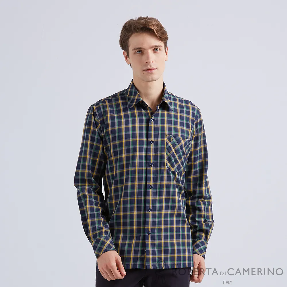 【ROBERTA諾貝達】 印度素材 台灣製 純精梳棉 條紋商務長袖襯衫 藍 歷史價格詳細信息