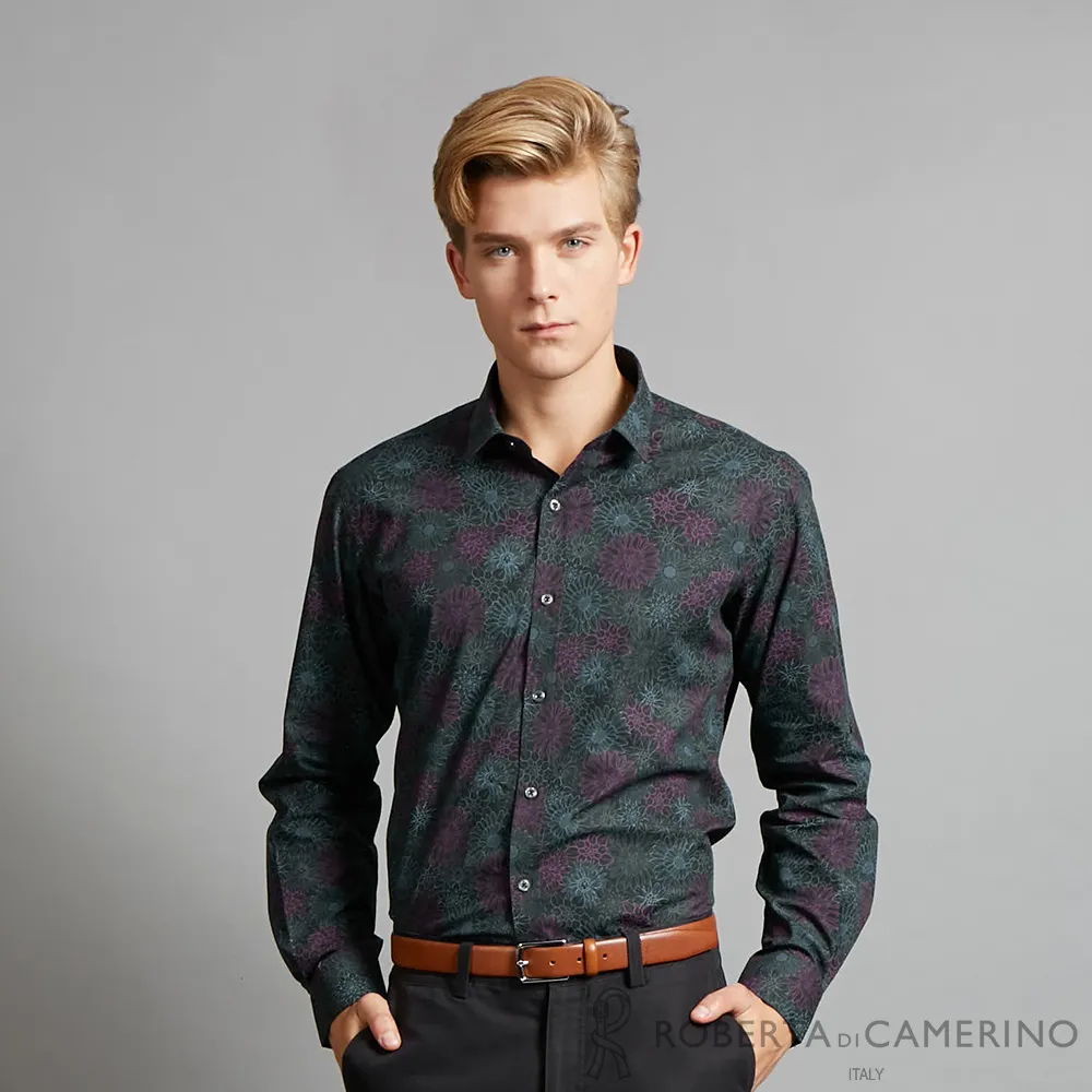 ROBERTA諾貝達 奧地利素材 台灣製 純棉合身版 商務型男短袖襯衫 藍 歷史價格詳細信息