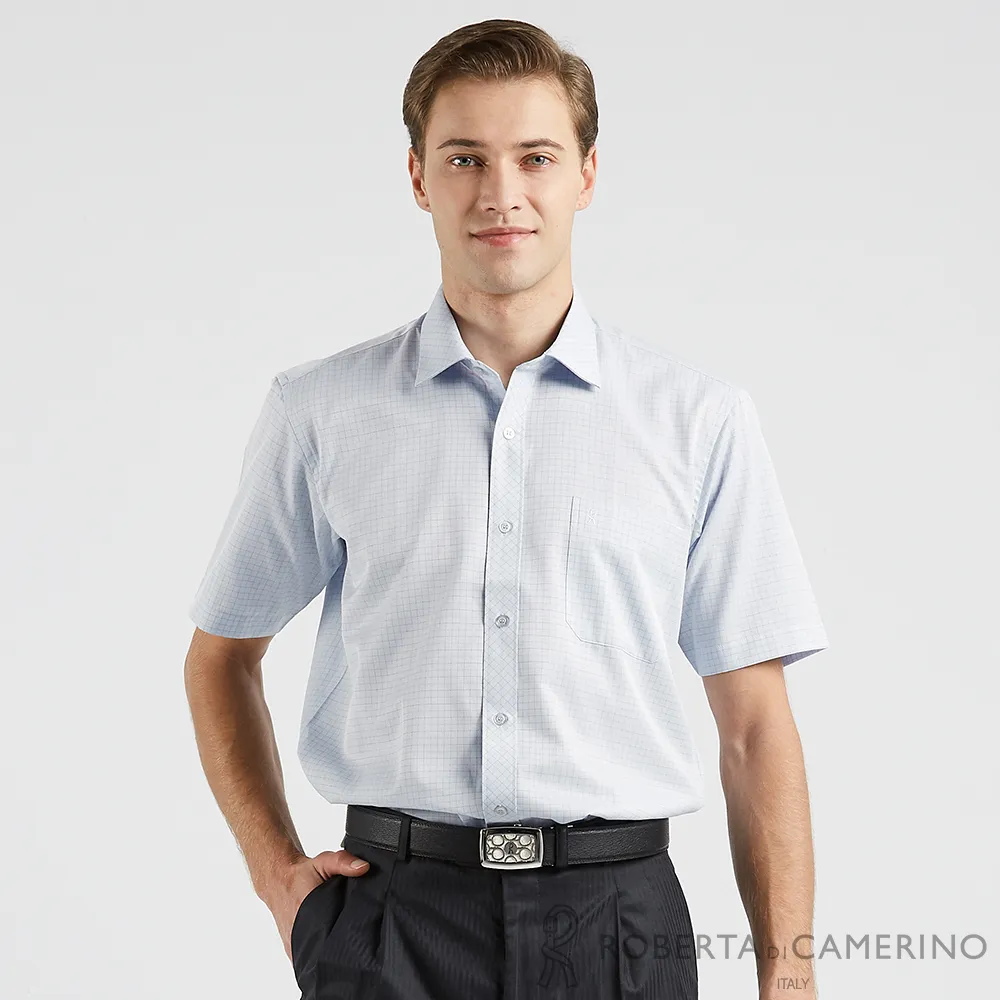 ROBERTA諾貝達  台灣製 休閒優雅 吸濕排汗短袖襯衫 淺灰 歷史價格詳細信息