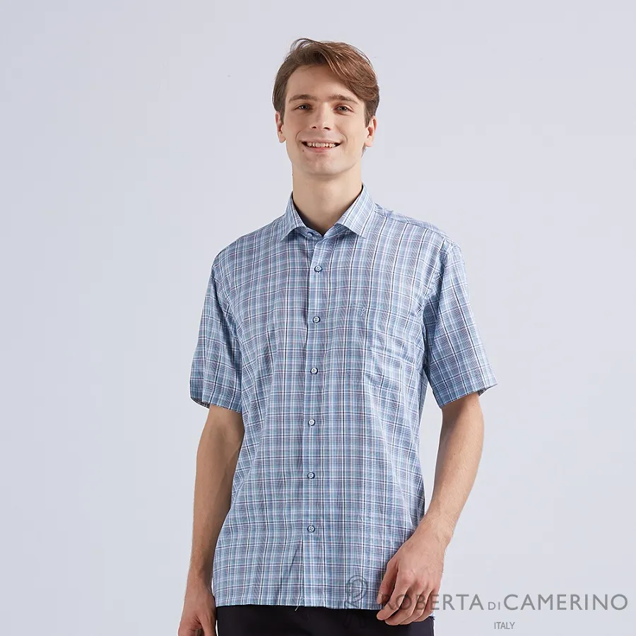 【ROBERTA諾貝達】 男裝 進口素材 經典款 純棉藍色長袖襯衫 歷史價格詳細信息