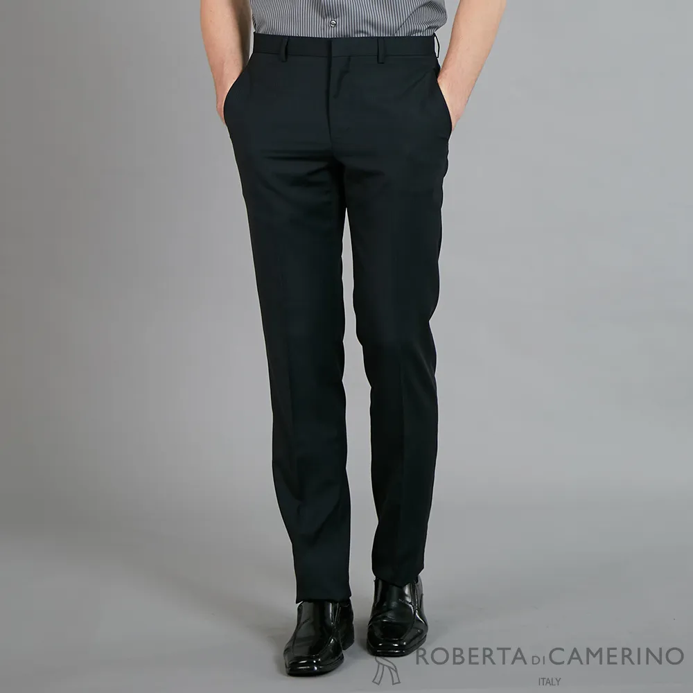 ROBERTA諾貝達 合身剪裁 魅力修身羊毛西裝褲 藍黑 歷史價格詳細信息