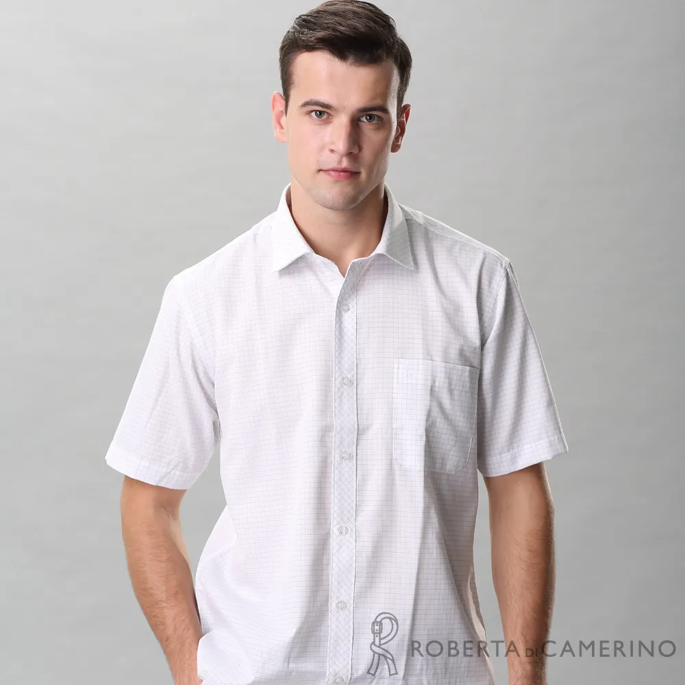 ROBERTA諾貝達  台灣製 休閒優雅 吸濕排汗短袖襯衫 淺灰 歷史價格詳細信息