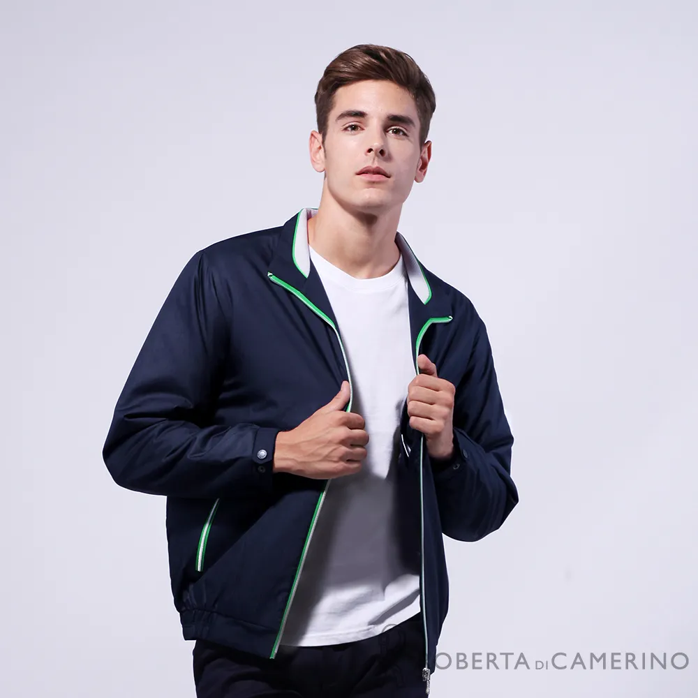 ROBERTA諾貝達 防潑水 雙色拼接可拆式帽運動防風外套 藍綠 歷史價格詳細信息