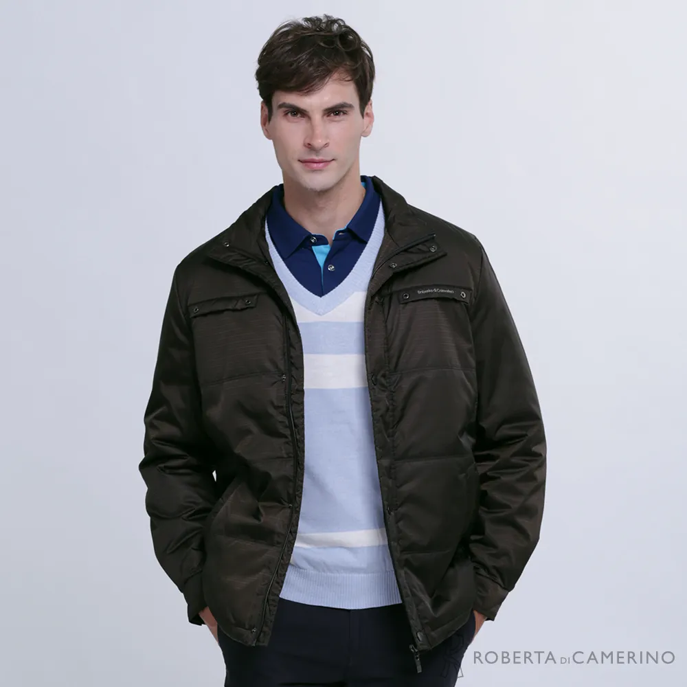 ROBERTA諾貝達 帥氣型男 內裡鋪棉夾克外套ROE66-88深棕 歷史價格詳細信息