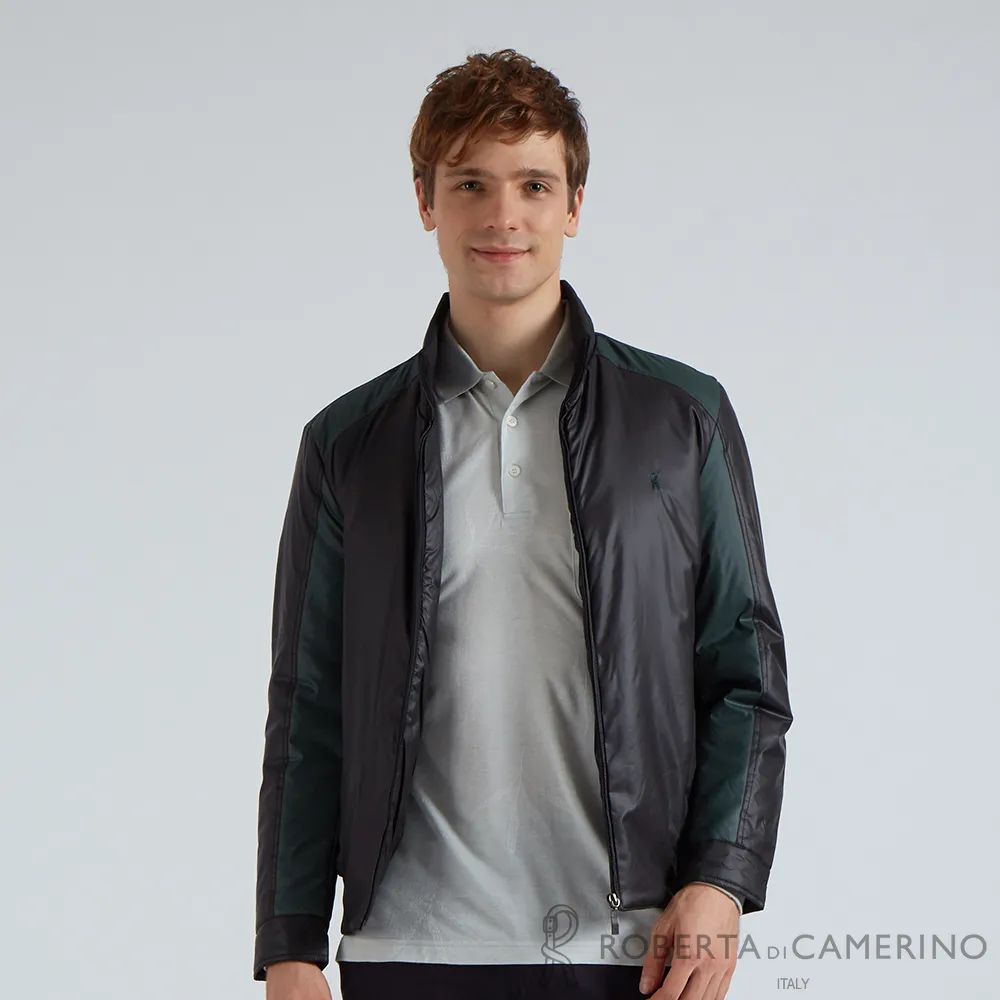 【ROBERTA諾貝達】 秋冬男裝 禦寒極品 年輕時尚厚舖棉夾克  黑 歷史價格詳細信息