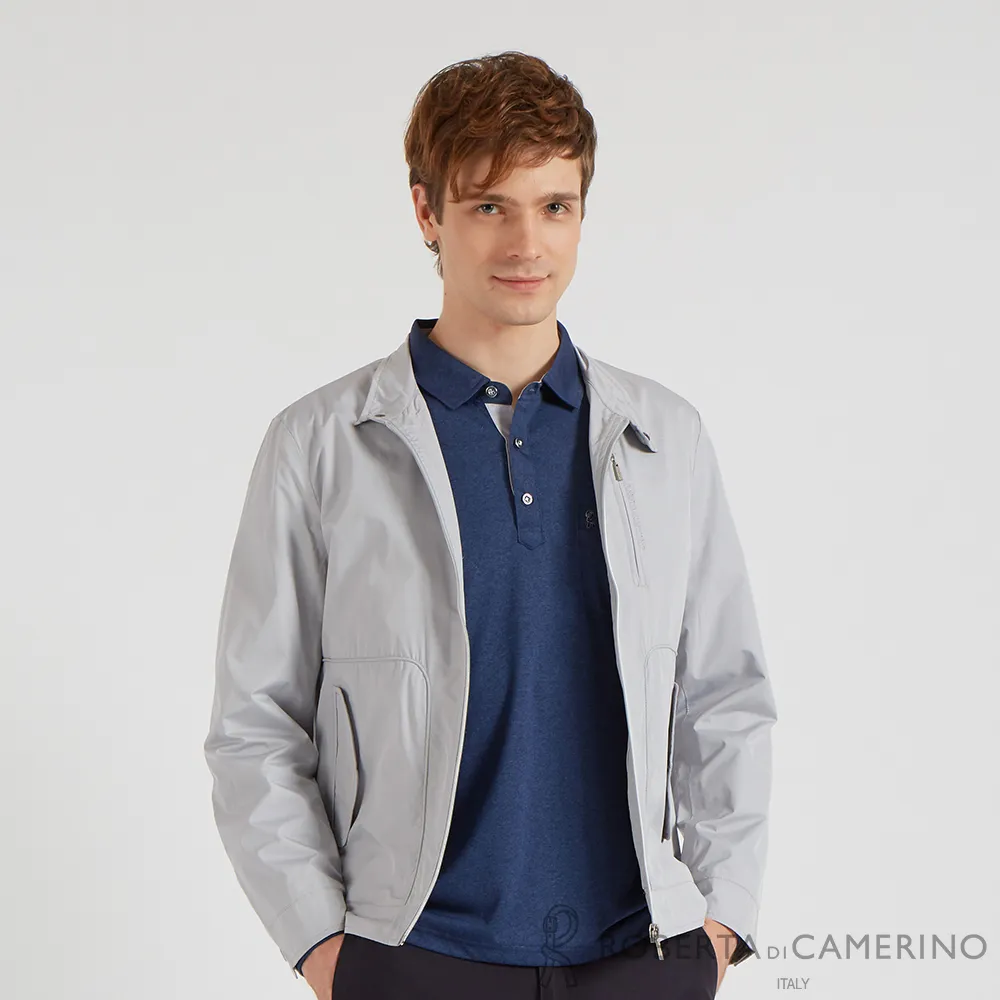 【ROBERTA諾貝達】 簡約百搭 絨面內裡夾克外套 灰色 歷史價格詳細信息