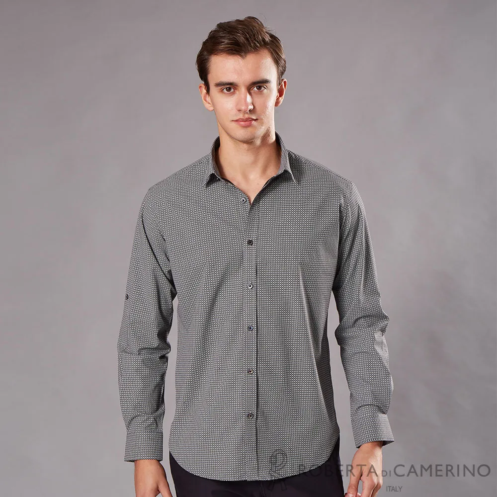 【ROBERTA諾貝達】 印度素材 台灣製 純精梳棉 條紋商務長袖襯衫 藍 歷史價格詳細信息