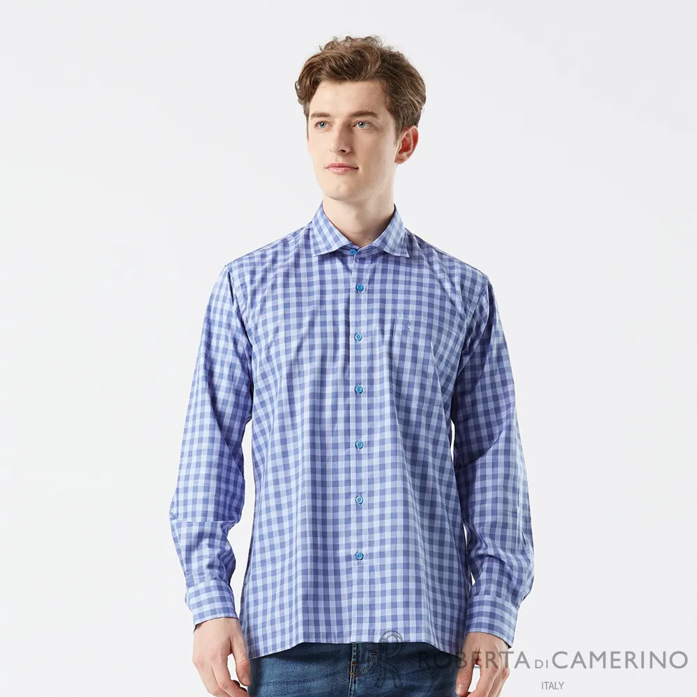 【ROBERTA 諾貝達】男裝 藍色商務長袖襯衫-時尚經典素面款-台灣製 歷史價格詳細信息