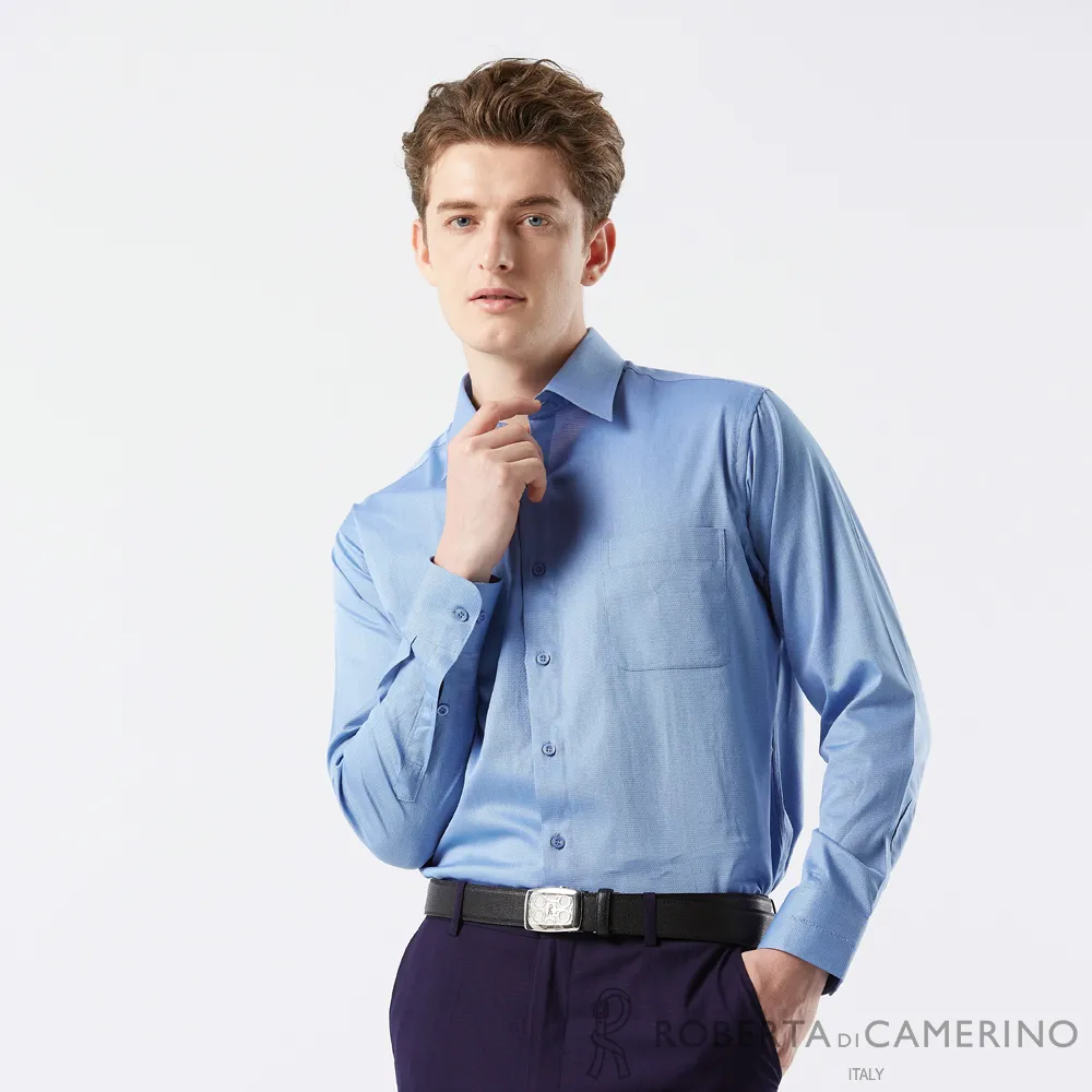 【ROBERTA 諾貝達】男裝 藍色商務長袖襯衫-時尚經典素面款-台灣製 歷史價格詳細信息