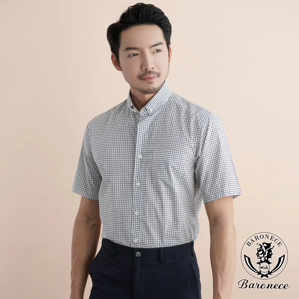 【BARONECE】簡約低調點點短袖襯衫(524412-10) 歷史價格詳細信息