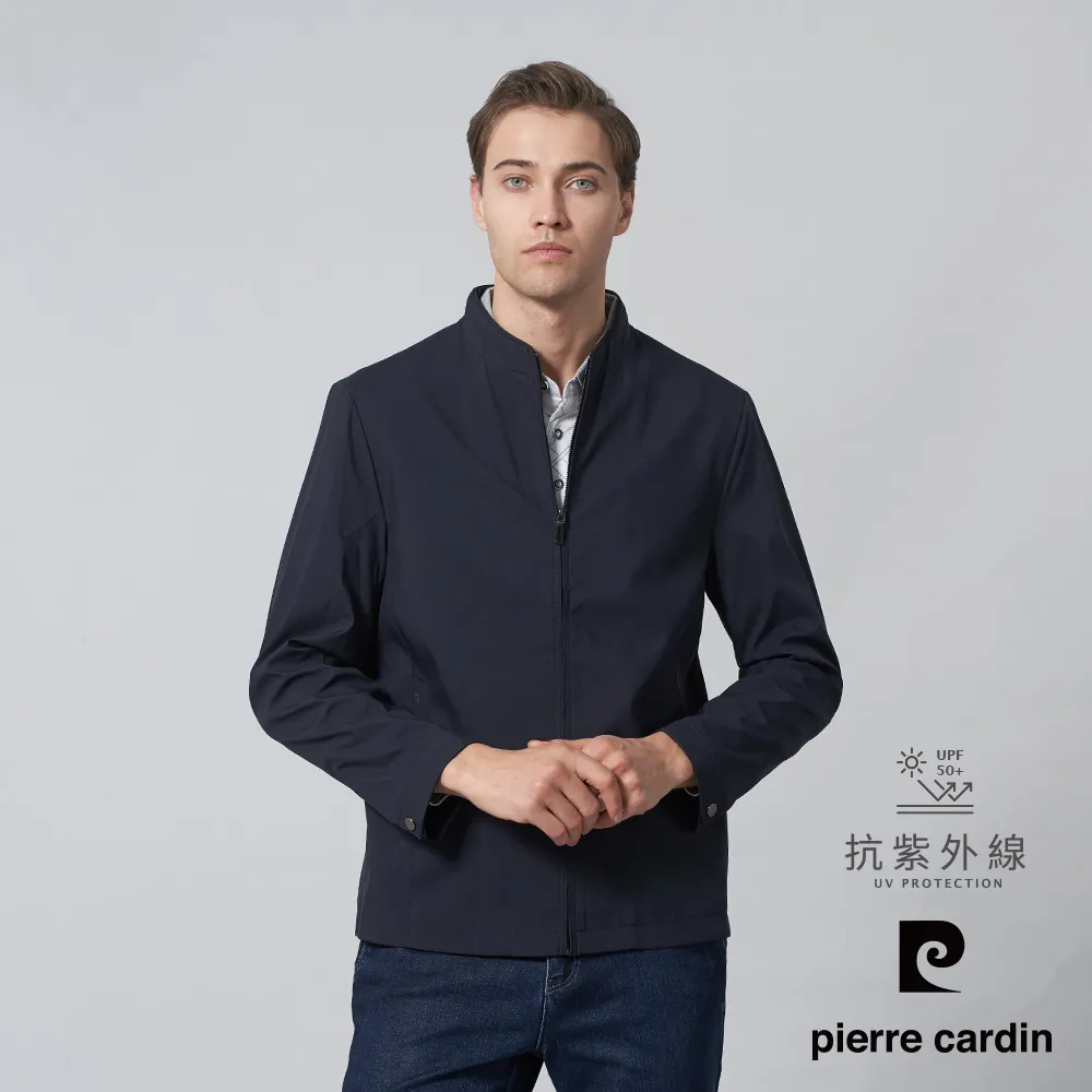 【pierre cardin皮爾卡登】男裝 休閒立領暗格紋薄夾克外套-橄欖綠 (5235664-47) 歷史價格詳細信息