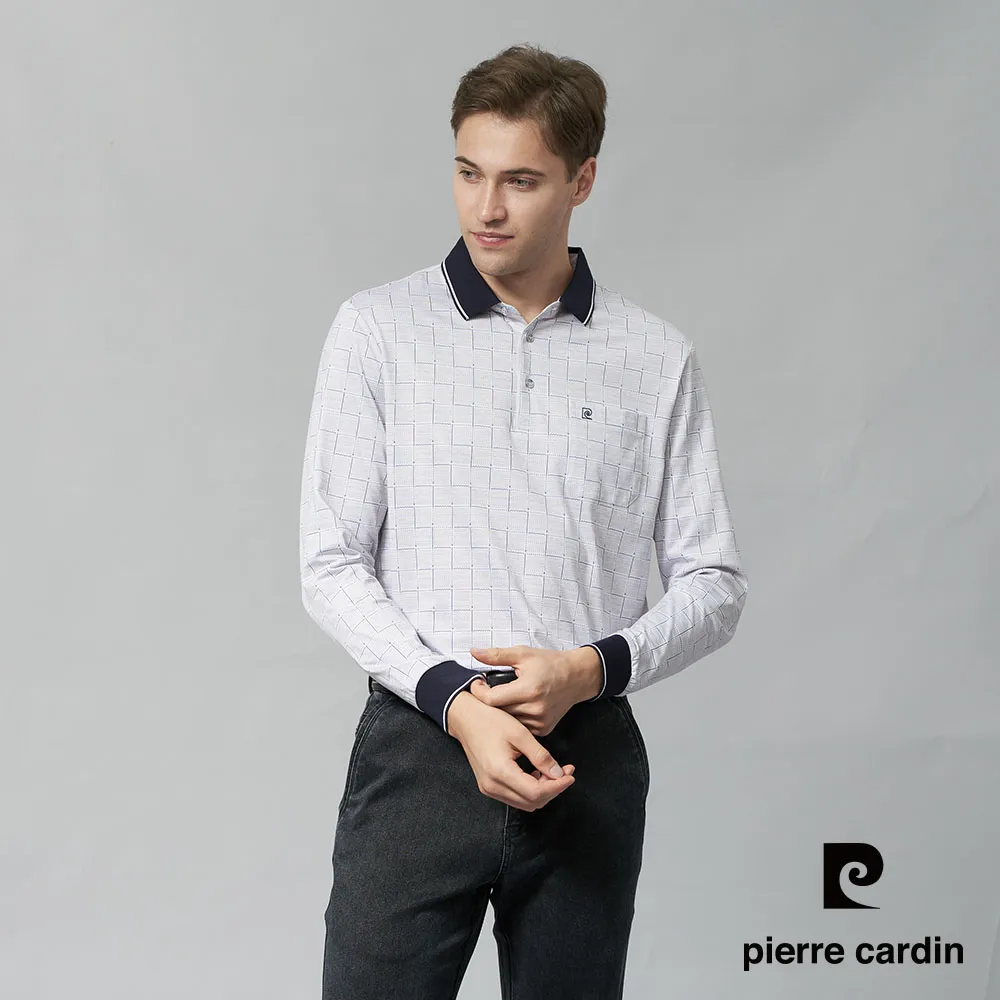 【pierre cardin 皮爾卡登】男裝 棉質混紡雙色PK大方格印花長袖POLO衫-粉紅色 (5245265-75) 歷史價格詳細信息