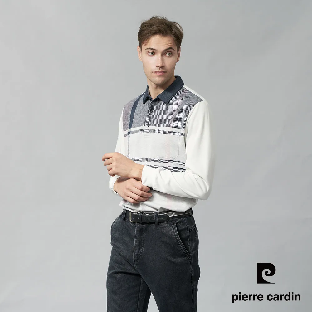 【pierre cardin 皮爾卡登】男裝 棉質混紡雙色PK大方格印花長袖POLO衫-粉紅色 (5245265-75) 歷史價格詳細信息
