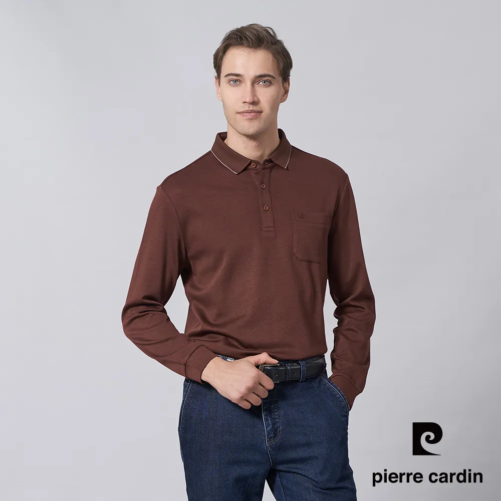 【pierre cardin 皮爾卡登】男裝 人造棉混紡微彈性素色圓領長袖T恤-卡其色 (5245260-82) 歷史價格詳細信息