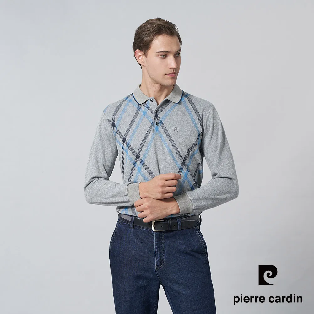 【pierre cardin 皮爾卡登】 男裝刷毛格紋長袖襯衫-水藍 (5205172-35) 歷史價格詳細信息