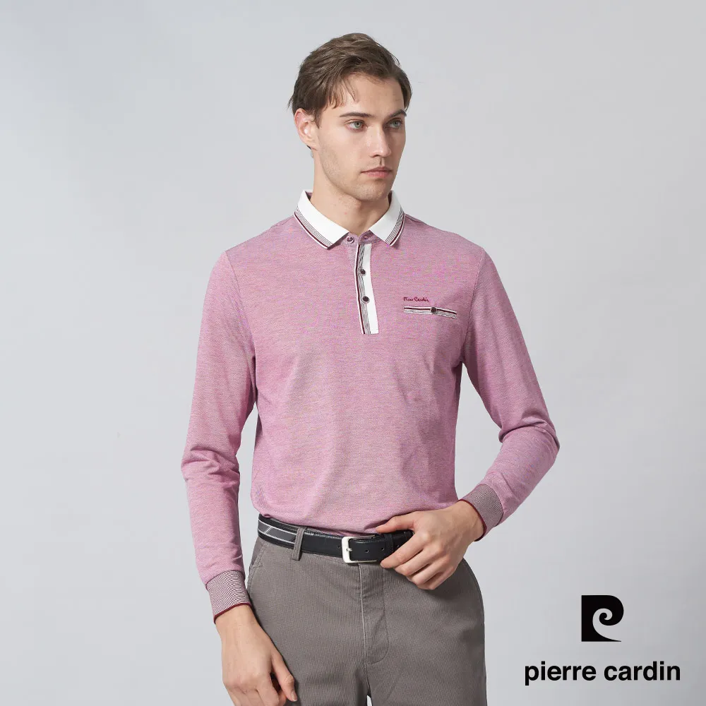 【pierre cardin皮爾卡登】男裝 雙色PK葉片印花長袖POLO衫-淺紫紅 (5235290-76) 歷史價格詳細信息