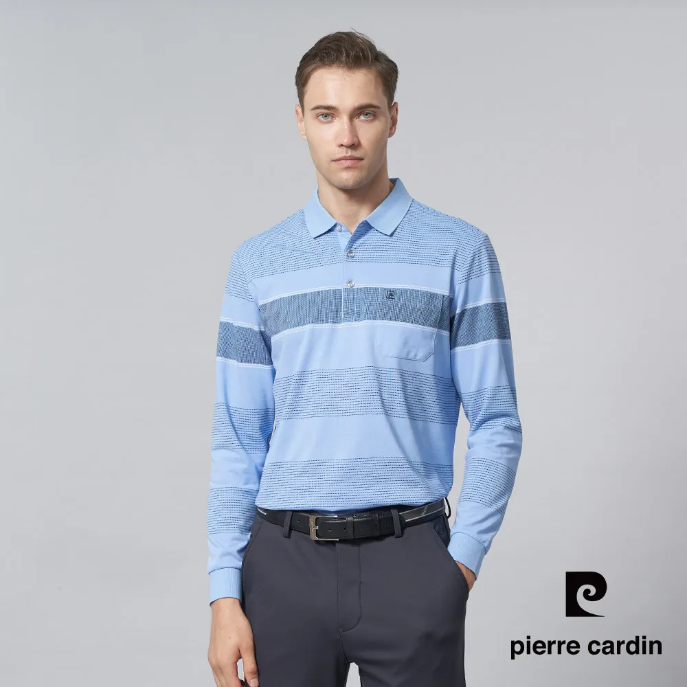 【pierre cardin 皮爾卡登】 男裝印花橫條短袖POLO衫-藍色 (5217219-35) 歷史價格詳細信息