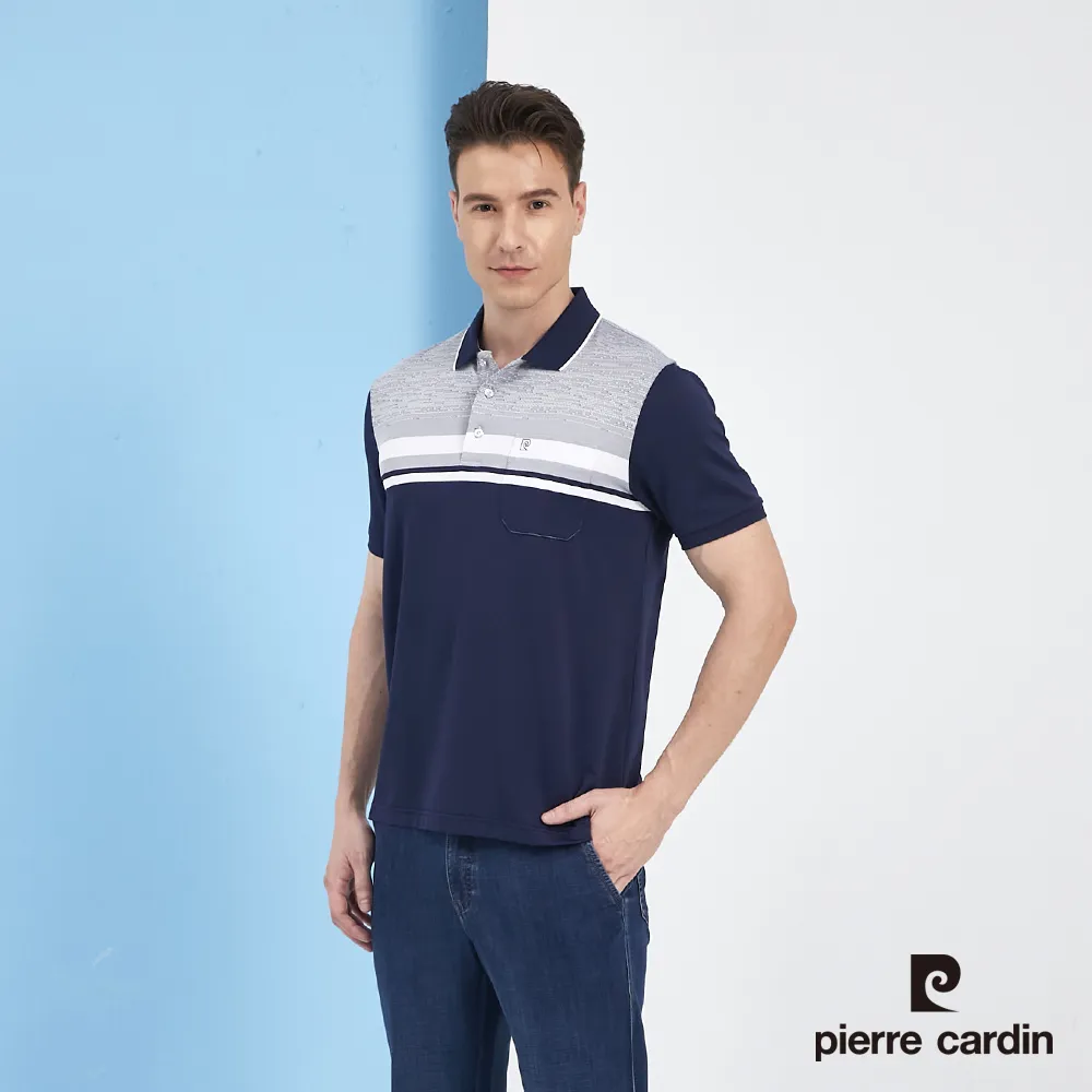 【pierre cardin 皮爾卡登】 男裝網眼橫條長袖polo衫-紫紅 (5205207-28) 歷史價格詳細信息