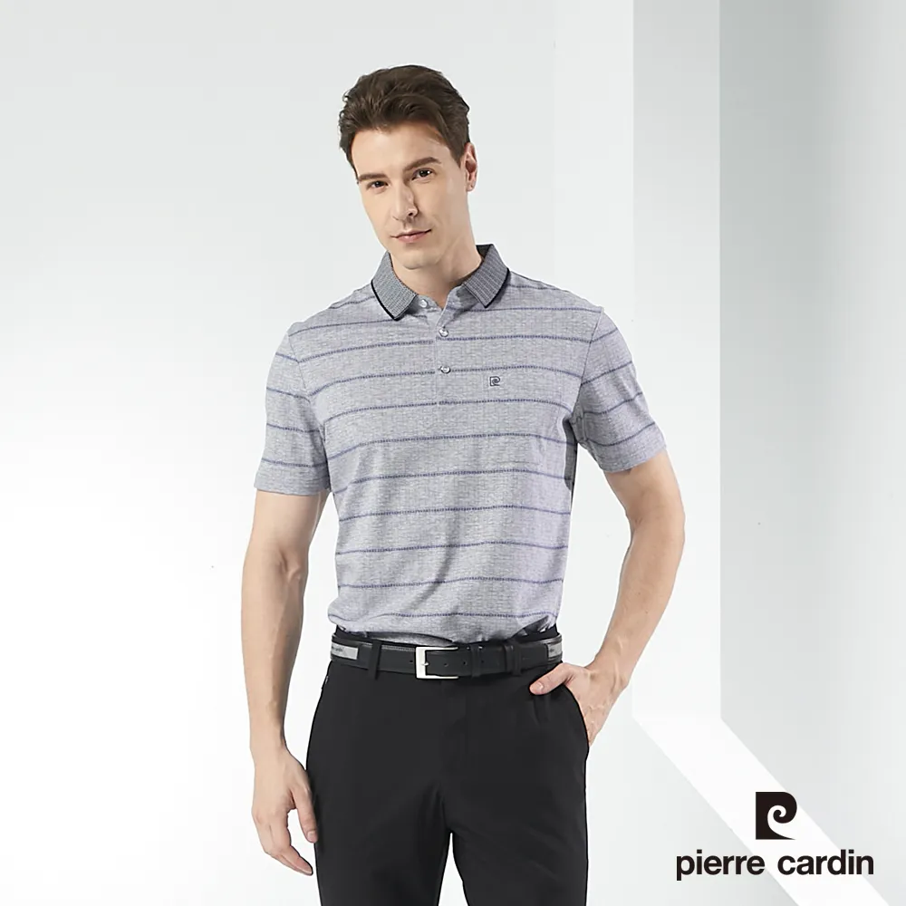 【pierre cardin 皮爾卡登】 男裝印花短袖POLO衫-水藍色 (5217216-35) 歷史價格詳細信息