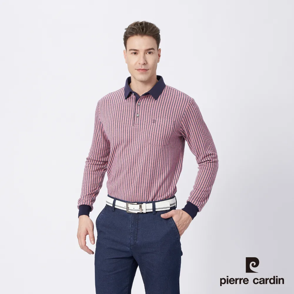 【Pierre Cardin皮爾卡登】 男款 直條三角印花短袖POLO衫-水藍色 (5237266-35) 歷史價格詳細信息