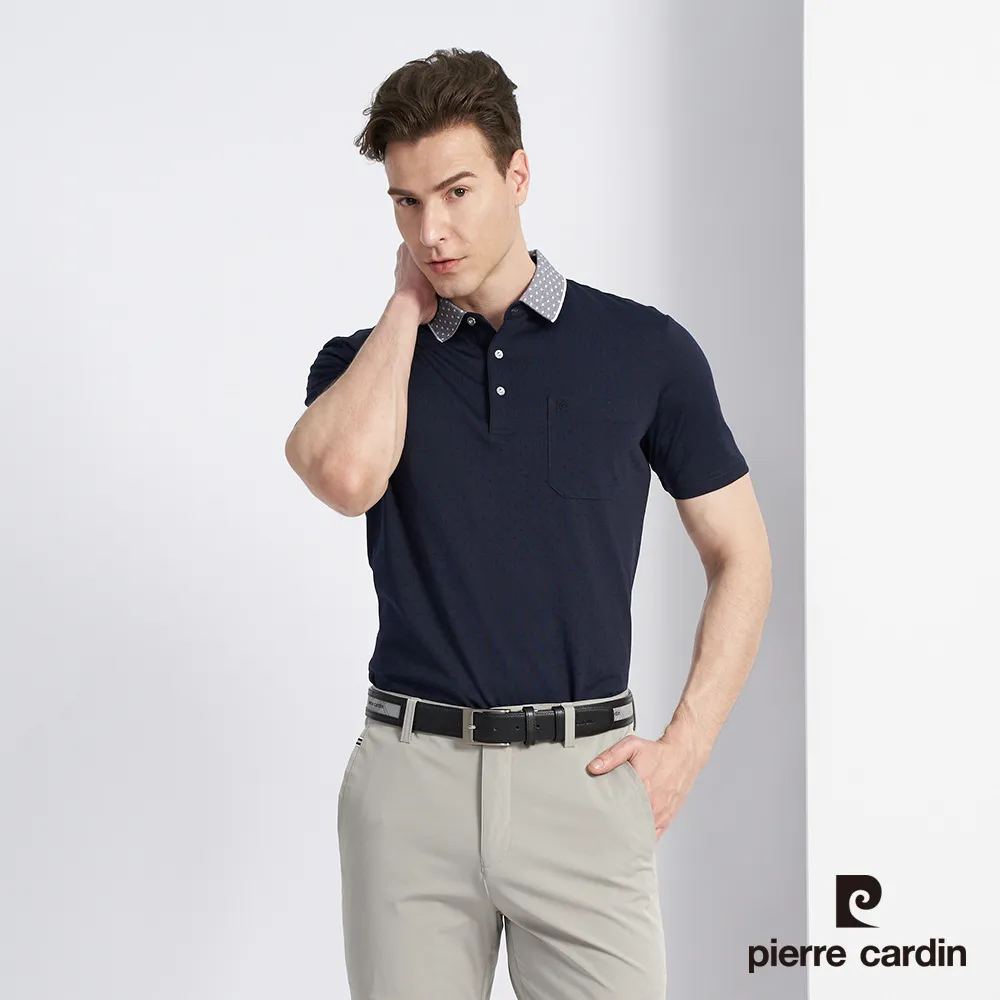 【pierre cardin 皮爾卡登】男款 緹花短袖襯衫領polo衫-淺灰色 (5247201-95) 歷史價格詳細信息