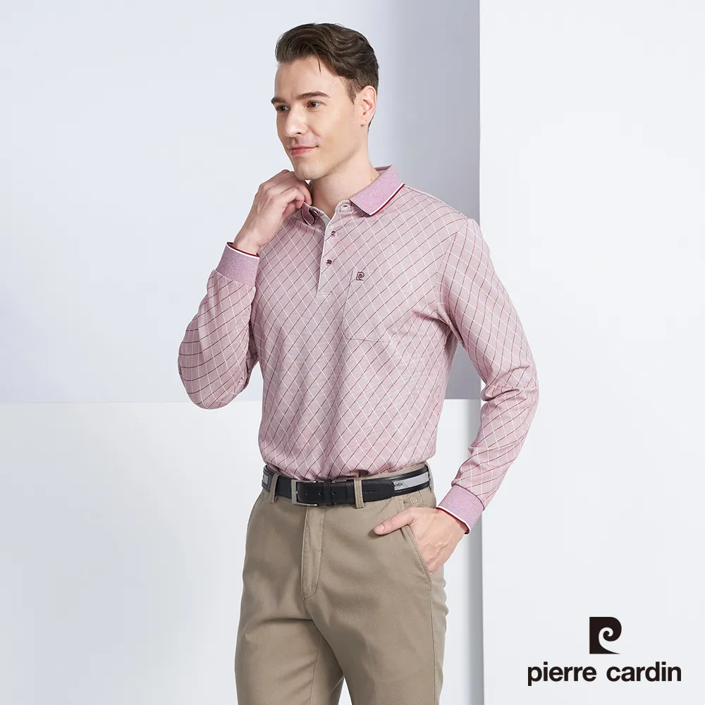 【Pierre Cardin皮爾卡登】 男款 雙色交織小馬匹印花短袖polo衫-粉色 (5237273-75) 歷史價格詳細信息