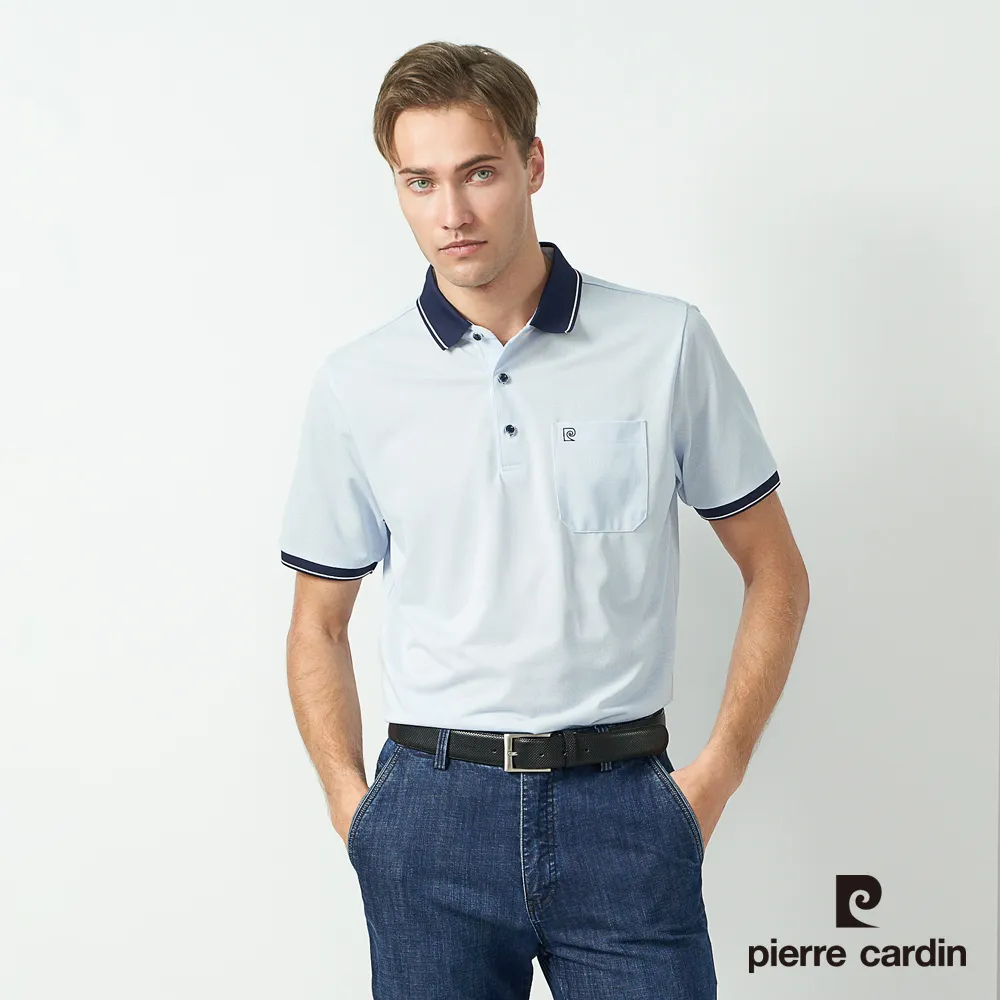 【pierre cardin 皮爾卡登】男款 緹花短袖襯衫領polo衫-淺灰色 (5247201-95) 歷史價格詳細信息