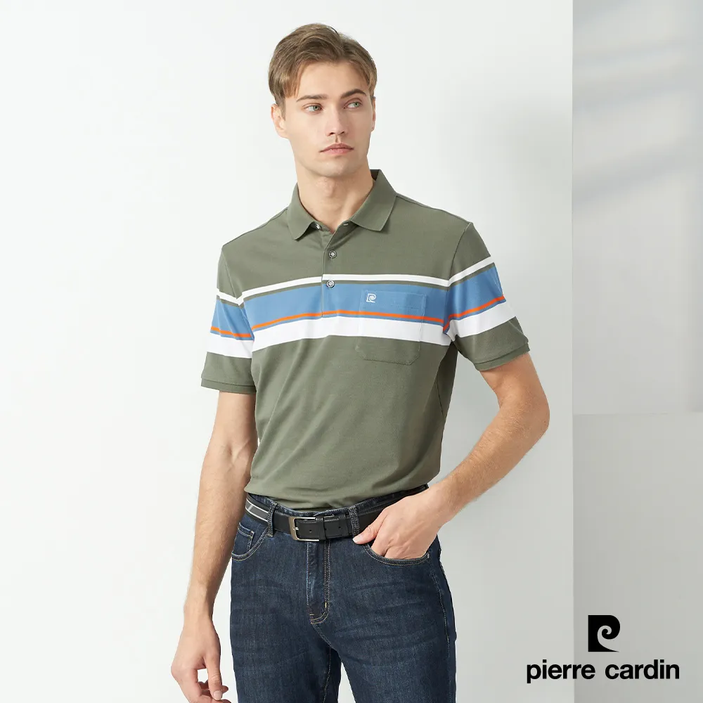 【pierre cardin 皮爾卡登】 男裝定位橫條短袖POLO衫-水藍色 (5217260-35) 歷史價格詳細信息
