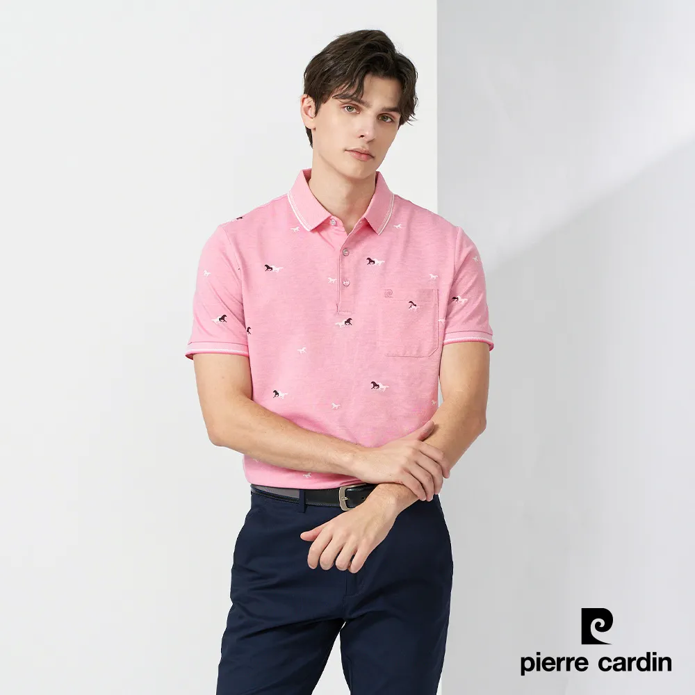 男生Polo印花小馬雙條領POLO衫短袖POLO衫翻領短T優質網眼-22號穿搭 歷史價格詳細信息