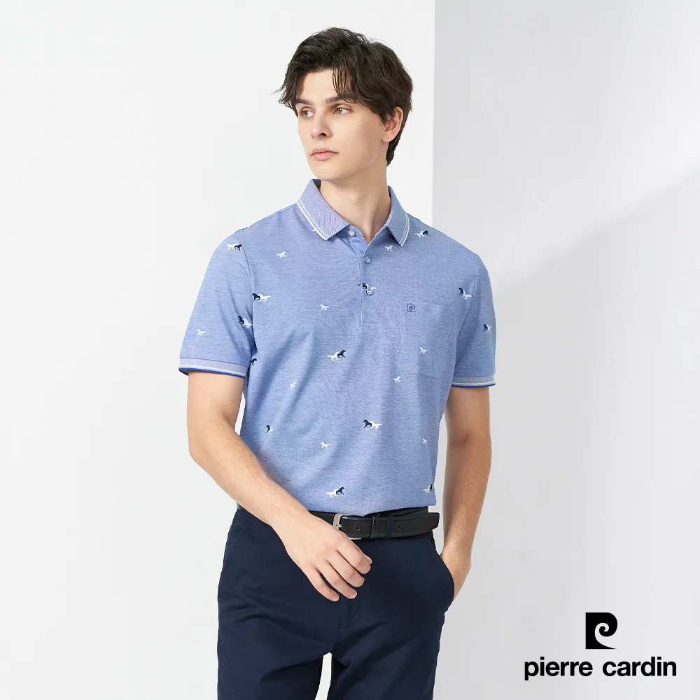 男生Polo印花小馬雙條領POLO衫短袖POLO衫翻領短T優質網眼-22號穿搭 歷史價格詳細信息