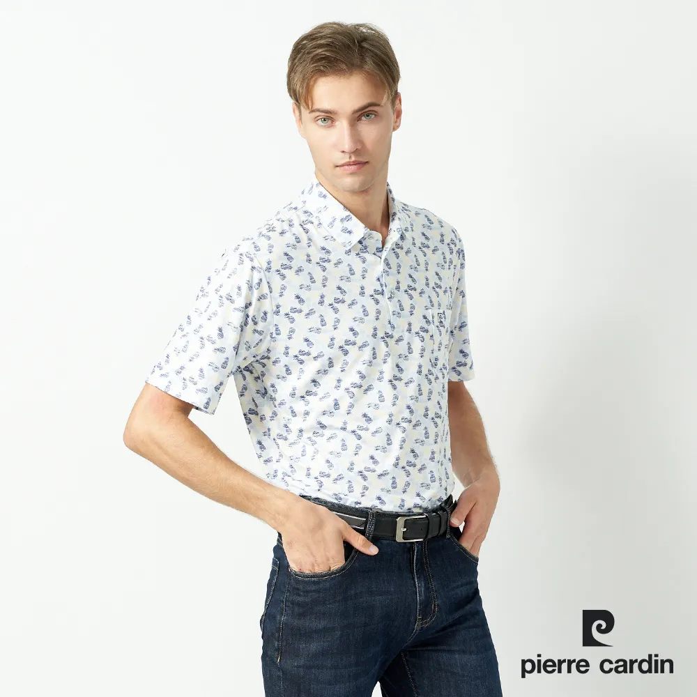 【pierre cardin 皮爾卡登】男款 TOP印花短袖POLO衫-藍色 (5237286-35) 歷史價格詳細信息