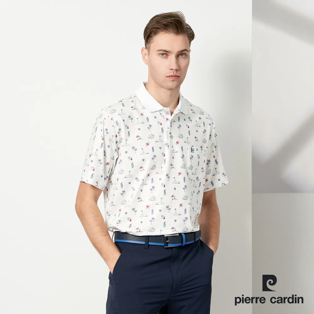 【pierre cardin 皮爾卡登】男款 TOP印花短袖POLO衫-藍色 (5237286-35) 歷史價格詳細信息