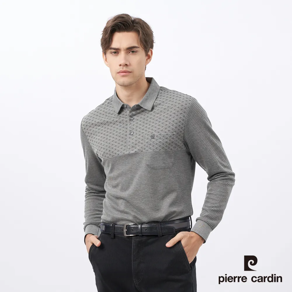 【pierre cardin 皮爾卡登】 男裝印花大定位格短袖POLO衫-黑色 (5217269-99) 歷史價格詳細信息