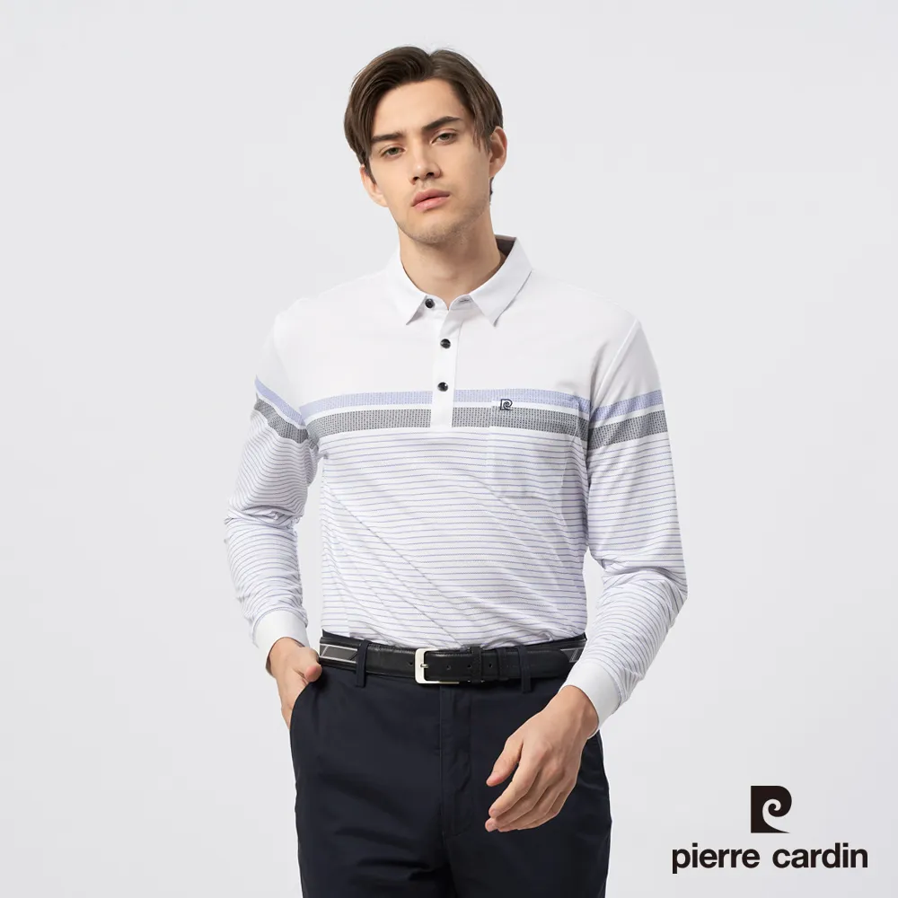 【pierre cardin 皮爾卡登】 男裝定位橫條短袖POLO衫-水藍色 (5217260-35) 歷史價格詳細信息