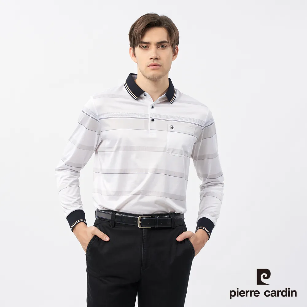 【pierre cardin 皮爾卡登】 男裝定位橫條短袖POLO衫-水藍色 (5217260-35) 歷史價格詳細信息