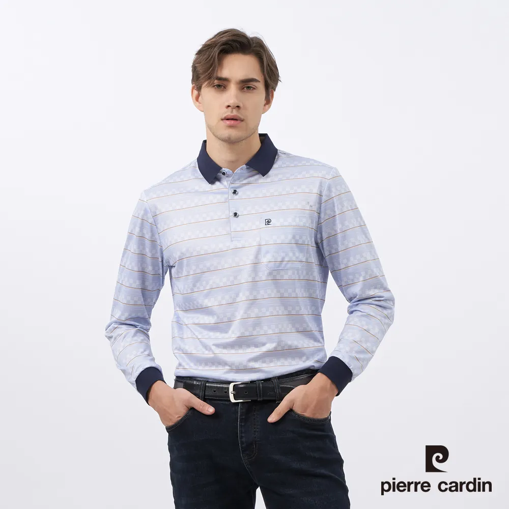 【pierre cardin 皮爾卡登】 男裝印花橫條短袖POLO衫-藍色 (5217219-35) 歷史價格詳細信息