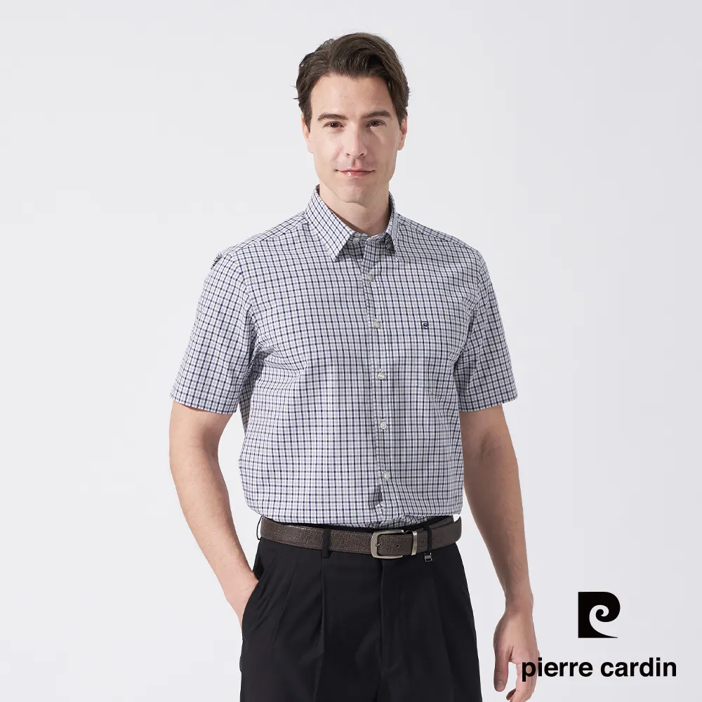 【pierre cardin 皮爾卡登】男款 純棉格紋短袖襯衫-紅色 (5237169-75) 歷史價格詳細信息