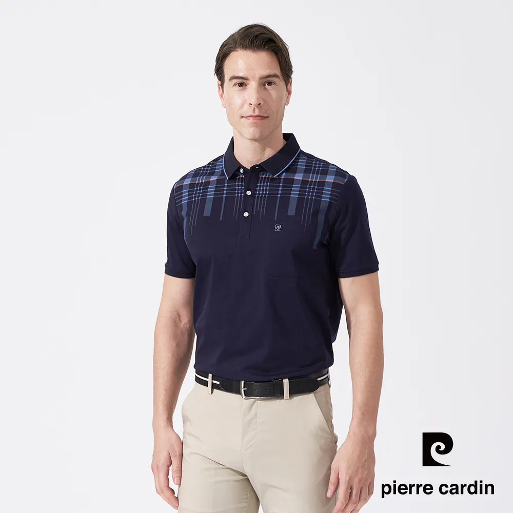 【pierre cardin 皮爾卡登】男款 胸前大定位印格短袖POLO衫-深藍色 (5237255-38) 歷史價格詳細信息