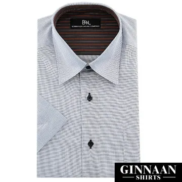 【GINNAAN 】奢華優質選短袖灰襯衫(藍條領) 歷史價格詳細信息