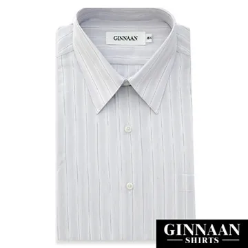 【GINNAAN 】奢華優質選短袖灰襯衫(藍條領) 歷史價格詳細信息