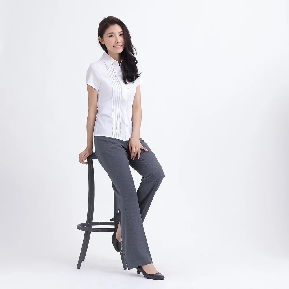 胸前壓摺荷葉蕾絲邊木扣五分反折袖長版上衣(黑.粉.綠S-2L)-U180熊衣褲語 歷史價格詳細信息