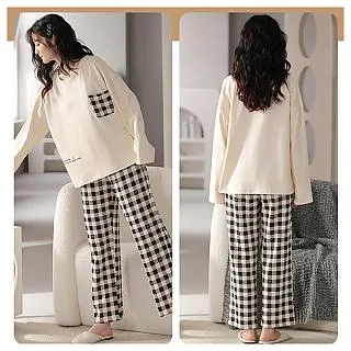 SCL促銷 果凍款 秋冬睡衣 長袖褲 中大尺碼 居家睡衣長袖褲套裝 81038 歷史價格詳細信息