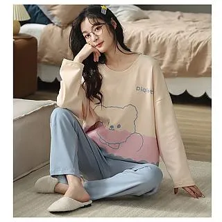 SCL促銷 果凍款 秋冬睡衣 長袖褲 中大尺碼 居家睡衣長袖褲套裝 81038 歷史價格詳細信息